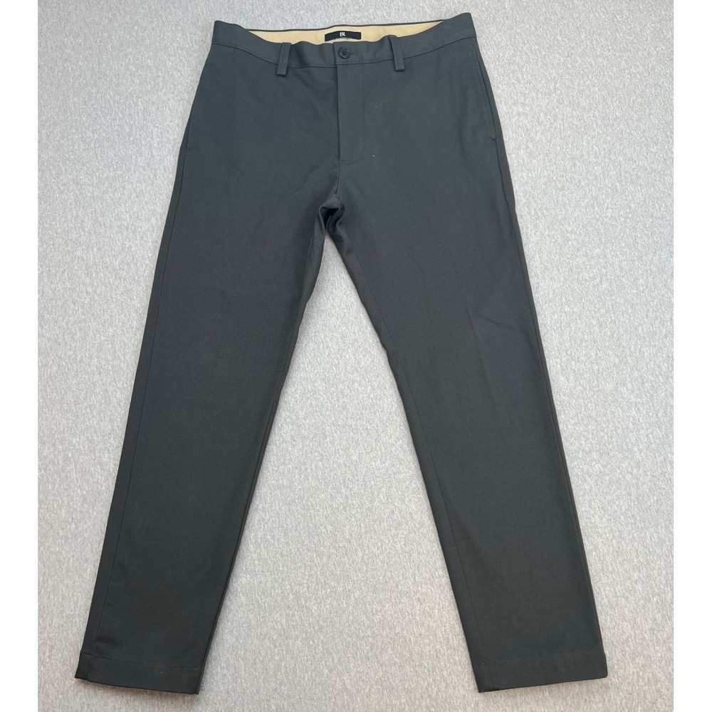 Banana Republic Pants Mens 32 x 30 Gray Cotton Blend Stretch Flat Front Chino
